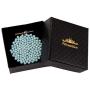 Niumike Handmade Crystal Circle Pendant Necklace for Women Disc Long Statement Necklaces with Box