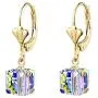 Swarovski Crystal Cube Drop Earrings for Women Leverback Dangle Earrings 14K Gold Plated Hypoallergenic Jewelry Swarovski Crystal Cube Drop Earrings for Women Leverback Dangle Earrings 14K Gold Plated Hypoallergenic Jewelry
