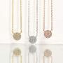 A+O Friendship Necklace - CZ Pave Necklace in Gold, Rose Gold, Sterling Silver