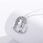 JUSTKIDSTOY 925 Sterling Silver Animal Heart Pendant Keep Me in Your Heart Giraffe Panda Necklace Jewelry Gifts for Women Girlfriend