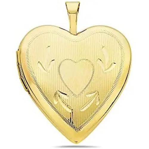 Pori Jewelers 14K Solid Yellow Gold Heart Locket Pendants- For Photos, Messages, sentimentals Pori Jewelers 14K Solid Yellow Gold Heart Locket Pendants- For Photos, Messages, sentimentals
