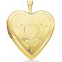 Pori Jewelers 14K Solid Yellow Gold Heart Locket Pendants- For Photos, Messages, sentimentals