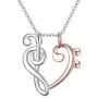 (Musical Note Necklace Pendant) 925 Sterling Silver Jewelry for Women Girls, 18 Inch