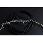KESOCORAY Punk Gothic Thorns Stainless Steel Barbed Wire Chain Necklace Bracelet Silver Jewelry for Men Women