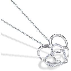 NINAMAID Mother Daughter Generations Necklace for Grandma Mom Gifts 925 Sterling Silver Pendant Necklace Jewelry for Women Teen Girls Granddaughter Mothers Day Jewelry Birthday Gift