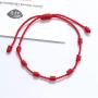 Handmade 7 Knots Red String Bracelet for Protection, Evil Eye and Good Luck, Amulet for Success and Prosperity, Friendship Bracelets for Women Men Teens