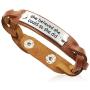 YOYONY Mens/Womens Inspirational Message Braided Leather Bracelets/Bangles for Sports.
