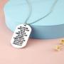 Inspirational Dog Tag Necklace Be Strong Badass Necklaces Encouragement Gifts for Women Men Military Gift Boy Girl Birthday Present