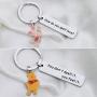 SEIRAA the Pooh Bear Gift How Do You Spell Love Piglet & Winnie Jewelry Couple Keycian set of 2 Friendship Keychain