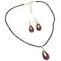 GlassOfVenice Gemma Murano Glass Necklace and Earrings Set - Red GlassOfVenice Gemma Murano Glass Necklace and Earrings Set - Red