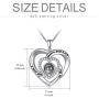 925 Sterling Silver I Love You 100 Languages Necklace I Love You Forever Infinity Heart Mom Sunflower Projection Pendant Necklace for Women Mothers Day Gift