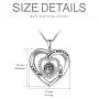 925 Sterling Silver I Love You 100 Languages Necklace I Love You Forever Infinity Heart Mom Sunflower Projection Pendant Necklace for Women Mothers Day Gift