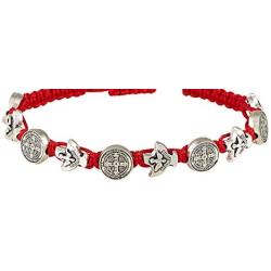Autom Confirmation Bracelet St Benedict and Holy Spirit Dove Medal Accessory, 7 1/2 Inch