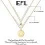 Iefil Mother Daughter Necklace for Mom, 14k Gold Filled Layered Necklace Heart Initial Necklace Gifts for Mom from Daughter Gifts for Mother’s Day Christmas Thanking Giving Day