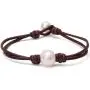 Single Cultured Freshwater Pearl Bracelet Handmade Leather Pearl Jewelry for Women Girls 7 Single Cultured Freshwater Pearl Bracelet Handmade Leather Pearl Jewelry for Women Girls 7