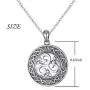 925 Sterling Silver Jewelry Oxidized Good Luck Irish Knot Celtic Medallion Round Pendant Necklace, 20 inch 925 Sterling Silver Jewelry Oxidized Good Luck Irish Knot Celtic Medallion Round Pendant Necklace, 20 inch