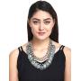 Crunchy Fashion Bollywood Traditional Indian/Bohemian Style Afgani Oxidised Silver Statement Necklace for Women