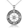 ONEFINITY Compass Necklace Sterling Silver Celtic Knot Necklace Graduation Friendship Talisman Travel Necklace Inspirational Graduation Gift Jewelry Gifts for Women Girls