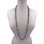 MGR MY GEMS ROCK! 36 Inch 7-8MM Matte Finnish Genuine Semi-Precious Stone Endless Infinity Long Beaded Strand Necklace.