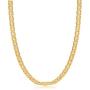 Barzel 18k Gold Plated 6MM Diamond Cut Flat Marina/Mariner Link Chain Necklace for Men, Women & Teens