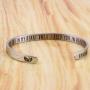 Joycuff Memorial Gift for Loss of Mom Dad Grandma Grandpa Sister Husband Son Brother Personalized Sympathy Bracelet Bereavement Cuff Remembrance Bangle