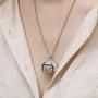 Photo Necklace Locket Expanding Photo Necklace Locket Ball Locket with Wing Design and Long Chain Gift Jewelry Decoration for Fathers Day Anniversary Valentine Birthday
