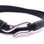 Classic Style Leather Double Wrap Handcrafted in USA - Black