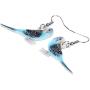 NEWEI Acrylic Elegant Long-tailed Parakeet Parrot Earrings Dangle Drop For Women Girl Sweet Animal Jewelry Charm Gifts