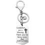 SEIRAA Godfathers are A Blessing Keychain Baptism Gift Christening Jewelry Gift for Godfather Religious Jewelry