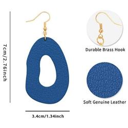 Jagucho Leather Earrings Dangle for Women, Lightweight Earrings Drop for Teen Girls, Gifts for Women