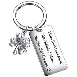 De&ai Congrats New Job Gift Coworker Retirement Jewelry, Goodbye Farewell Gift Going Away Keyring for Work Friends