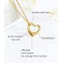 Altitude Boutique Open Heart Necklace for Women Floating Heart Necklace Hypoallergenic Simple Heart Necklace for Girls I Love You Necklace (Gold, Rose Gold, Silver)