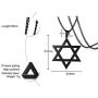 Jewish Religious Symbol Jewelry Stainless Steel Star of David Hexagram Pendant Necklace for Men