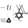 Jewish Religious Symbol Jewelry Stainless Steel Star of David Hexagram Pendant Necklace for Men