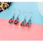 4-12 Pairs Multicolor Dangle Earrings Set for Women and Girls-Flower Life of Tree Ball Hypoallergenic Drop Dangle Earrings Wholesale in Bulk