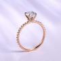 HAFEEZ CENTER 14K Solid Gold Demi Comfort Fit 1ct D-E Color Round Brilliant Cut Moissanite Engagement Ring
