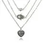 Chargances Women Heart and Palm Pendant Necklace Silver Choker Necklace Bohemia Three Layered Necklace Delicate Long Choker Chain Jewelry for Prom Party Festival Dating Gift for Women and Girls Chargances Women Heart and Palm Pendant Necklace Silver Choker Necklace Bohemia Three Layered Necklace Delicate Long Choker Chain Jewelry for Prom Party Festival Dating Gift for Women and Girls