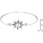 AeraVida Dancing Mystical Sunshine .925 Sterling Silver Bangle Bracelet