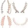4 Pairs Ear Cuffs Hoop Climber Earrings 7 Zircons Ear Cuffs Stud Earrings Crystal Tiny Olive Leaf Ear Wrap Sweep Clip Cuffs Feather Crawler Cuff Cartilage Earrings for Women Girls Jewelry 4 Pairs Ear Cuffs Hoop Climber Earrings 7 Zircons Ear Cuffs Stud Earrings Crystal Tiny Olive Leaf Ear Wrap Sweep Clip Cuffs Feather Crawler Cuff Cartilage Earrings for Women Girls Jewelry