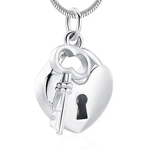 mingkejw Cremation Jewelry for Ashes Stainless Steel Key with My Heart Urn Pendant Memorial Ash Holder Keepsake Necklace mingkejw Cremation Jewelry for Ashes Stainless Steel Key with My Heart Urn Pendant Memorial Ash Holder Keepsake Necklace