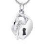 mingkejw Cremation Jewelry for Ashes Stainless Steel Key with My Heart Urn Pendant Memorial Ash Holder Keepsake Necklace