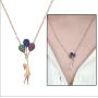 Absent Design Flying Balloon Necklace for Teen Girls | Unique Jewelry for Women | Multicolor Necklace with Flying Balloon Pendant for Girlfriend.