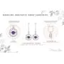 Femme Luxe 1..00 Carat Amethyst and White Topaz Dancing Drop Earrings for Women, Rhodium Plated Sterling Silver, Dainty and Hypoallergenic. Femme Luxe 1..00 Carat Amethyst and White Topaz Dancing Drop Earrings for Women, Rhodium Plated Sterling Silver, Dainty and Hypoallergenic.