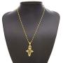 Ethiopia Eritrean Gold Color Cross Pendant Necklace for Women Men African Jewelry Gifts