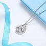 Besilver Tree of Life Drop Necklace Charm for Men 925 Sterling Silver Crystal Family Tree Pendant Necklace Women Guy Unisex Jewelry Grandma Mom Boyfriend Necklace Birthday Anniversary Gift FP0004W