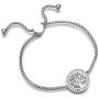 Jude Jewelers Stainless Steel Tree of Life Charm Adjustable Size Strand Bracelet