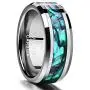 N-A 8 mm Inlaid Abalone Shell Beveled Tungsten Carbide Ring Jewelry for Wedding Party Finger Rings N-A 8 mm Inlaid Abalone Shell Beveled Tungsten Carbide Ring Jewelry for Wedding Party Finger Rings