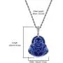 Laughing Buddha Blue Jade Pendant Silver Necklace Rope Chain Genuine Certified Grade A Jadeite Jade Hand Crafted, Jade Necklace, 14k Jade Buddha necklace, Jade Medallion