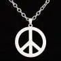 Peace Sign Necklace Earrings Set for Women 1960s 1970s Hippie Party Accessories Pendant Necklace