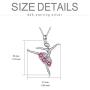 AOBOCO Ballerina Necklace Sterling Silver Dancer Pendant Jewelry with Birthstone Crystals, Ballet Themed Dancer Gifts for Girls Teens Women